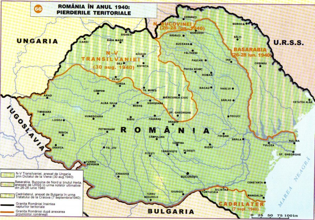 pierderile teritoriale ale romaniei 1940